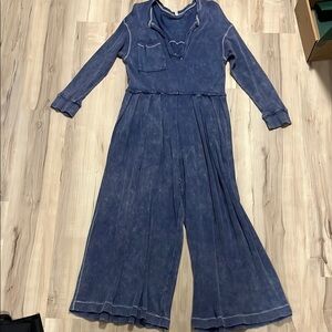 Free People Blue Jumpsuit